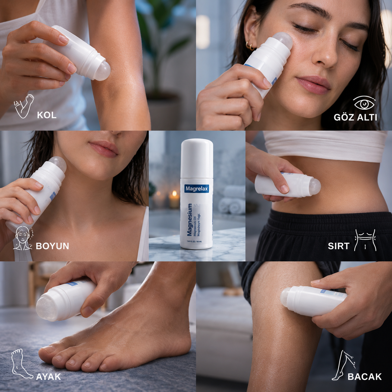 Magrelax Ağrı Kesici Ve Rahatlatıcı Roll-On   Doğal Magnezyum Yağı